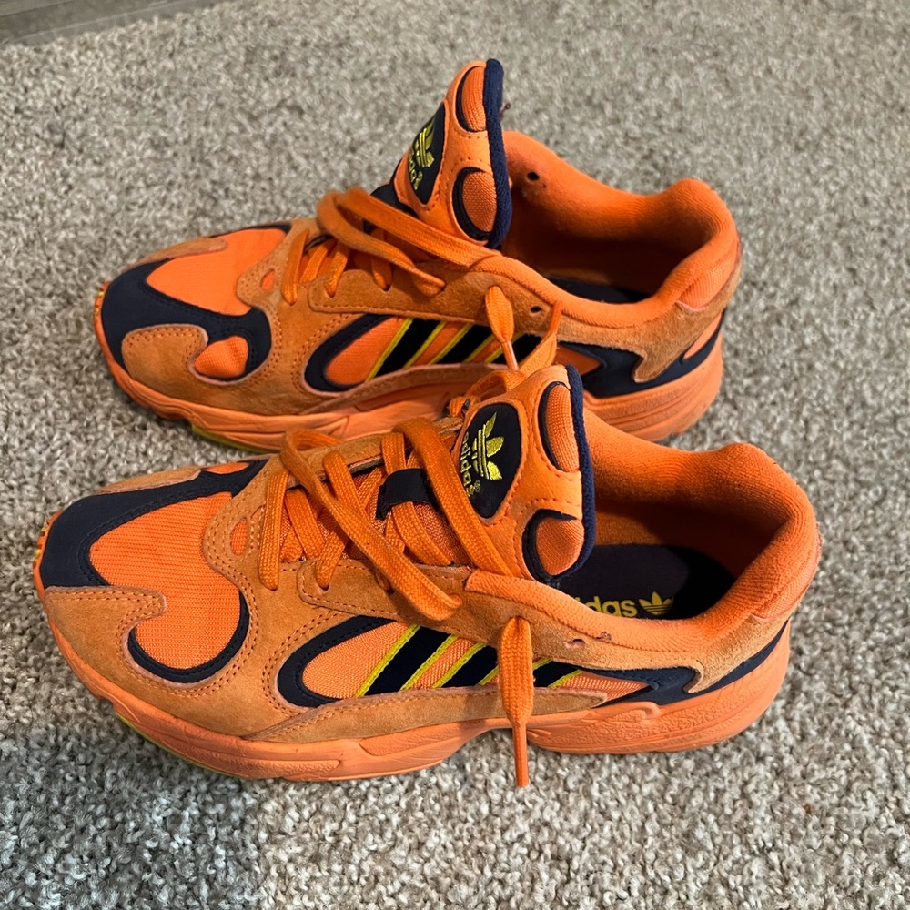 yung-1 Hi-Res orange adidas sneakers.